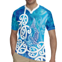 Hammerhead Shark Tattoo New Zealand Rugby Jersey Maori Galaxy Mangopare Pattern