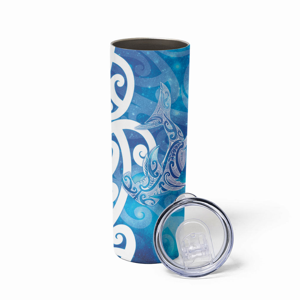 Hammerhead Shark Tattoo New Zealand Skinny Tumbler Maori Galaxy Mangopare Pattern