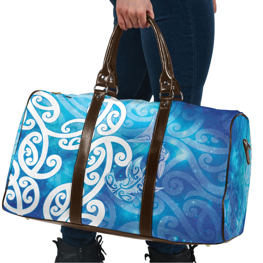 Hammerhead Shark Tattoo New Zealand Travel Bag Maori Galaxy Mangopare Pattern