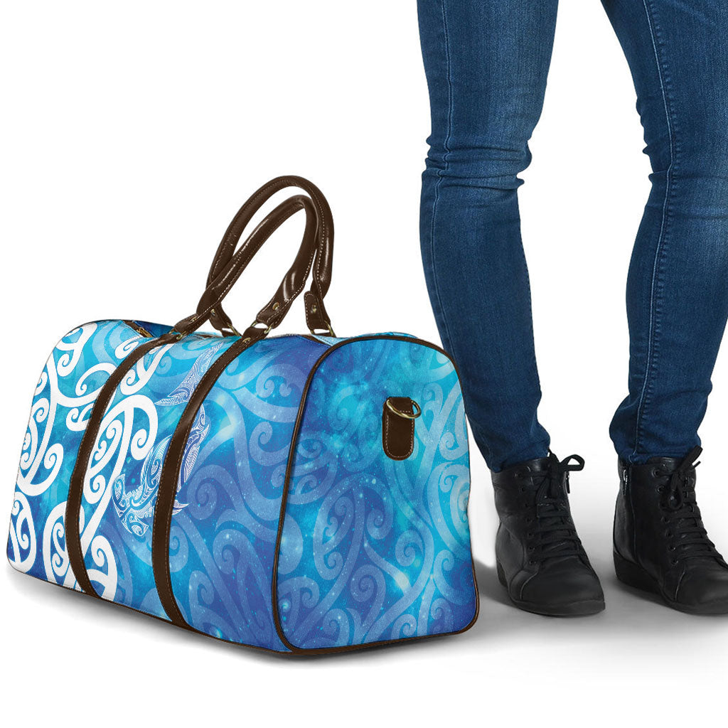 Hammerhead Shark Tattoo New Zealand Travel Bag Maori Galaxy Mangopare Pattern
