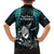 New Zealand Silver Fern Rugby Family Matching Puletasi Dress and Hawaiian Shirt Aotearoa All Black Dabbing Ball With Maori Paua Shell LT14 - Polynesian Pride