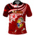Tonga Rugby Polo Shirt Ikale Tahi Tongan Ngatu Pattern With Dabbing Ball LT14 Red - Polynesian Pride