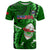 Samoa Rugby T Shirt Manu Samoa Ula Fala Dabbing Ball Polynesian Green Version LT14 Green - Polynesian Pride