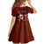Samoa Rugby Kid Short Sleeve Dress Manu Samoa Ula Fala Dabbing Ball Polynesian Red Version LT14 - Polynesian Pride