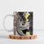 Brown and Black Hawaii Shark Tattoo Ceramic Mug Puakenikeni Lei Plumeria Polynesian Pattern - Polynesian Pride
