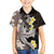 Brown and Black Hawaii Shark Tattoo Family Matching Off Shoulder Maxi Dress and Hawaiian Shirt Puakenikeni Lei Plumeria Polynesian Pattern - Polynesian Pride