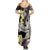 Brown and Black Hawaii Shark Tattoo Family Matching Summer Maxi Dress and Hawaiian Shirt Puakenikeni Lei Plumeria Polynesian Pattern - Polynesian Pride