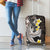 Brown and Black Hawaii Shark Tattoo Luggage Cover Puakenikeni Lei Plumeria Polynesian Pattern - Polynesian Pride
