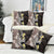 Brown and Black Hawaii Shark Tattoo Pillow Cover Puakenikeni Lei Plumeria Polynesian Pattern - Polynesian Pride