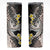 Brown and Black Hawaii Shark Tattoo Skinny Tumbler Puakenikeni Lei Plumeria Polynesian Pattern - Polynesian Pride