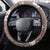 Brown and Black Hawaii Shark Tattoo Steering Wheel Cover Puakenikeni Lei Plumeria Polynesian Pattern - Polynesian Pride