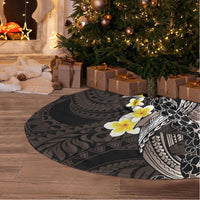 Brown and Black Hawaii Shark Tattoo Tree Skirt Puakenikeni Lei Plumeria Polynesian Pattern - Polynesian Pride