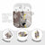 Brown and White Hawaii Shark Tattoo AirPods Case Puakenikeni Lei Plumeria Polynesian Pattern - Polynesian Pride