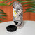 Brown and White Hawaii Shark Tattoo 4 in 1 Can Cooler Tumbler Puakenikeni Lei Plumeria Polynesian Pattern - Polynesian Pride