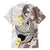 Brown and White Hawaii Shark Tattoo Family Matching Summer Maxi Dress and Hawaiian Shirt Puakenikeni Lei Plumeria Polynesian Pattern - Polynesian Pride