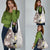 Brown and White Hawaii Shark Tattoo Grocery Bag Puakenikeni Lei Plumeria Polynesian Pattern - Polynesian Pride