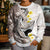 Brown and White Hawaii Shark Tattoo Kid Ugly Christmas Sweater Puakenikeni Lei Plumeria Polynesian Pattern - Polynesian Pride