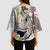 Brown and White Hawaii Shark Tattoo Kimono Sleeve Blouse Puakenikeni Lei Plumeria Polynesian Pattern - Polynesian Pride