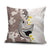 Brown and White Hawaii Shark Tattoo Pillow Cover Puakenikeni Lei Plumeria Polynesian Pattern - Polynesian Pride