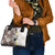 Brown and White Hawaii Shark Tattoo Shoulder Handbag Puakenikeni Lei Plumeria Polynesian Pattern - Polynesian Pride