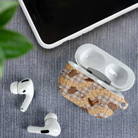 Khaki Palaka Hawaii Cowboy AirPods Case Puakenikeni Lei Paniolo Papale Seamless Vibes - Polynesian Pride