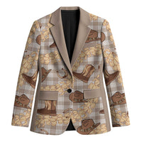 Khaki Palaka Hawaii Cowboy Blazer Puakenikeni Lei Paniolo Papale Seamless Vibes - Polynesian Pride