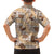 Khaki Palaka Hawaii Cowboy Family Matching Off The Shoulder Long Sleeve Dress and Hawaiian Shirt Puakenikeni Lei Paniolo Papale Seamless Vibes - Polynesian Pride