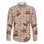 Khaki Palaka Hawaii Cowboy Family Matching Off The Shoulder Long Sleeve Dress and Hawaiian Shirt Puakenikeni Lei Paniolo Papale Seamless Vibes - Polynesian Pride