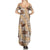Khaki Palaka Hawaii Cowboy Family Matching Summer Maxi Dress and Hawaiian Shirt Puakenikeni Lei Paniolo Papale Seamless Vibes - Polynesian Pride