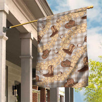 Khaki Palaka Hawaii Cowboy Garden Flag Puakenikeni Lei Paniolo Papale Seamless Vibes - Polynesian Pride