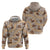 Khaki Palaka Hawaii Cowboy Hoodie Puakenikeni Lei Paniolo Papale Seamless Vibes - Polynesian Pride
