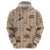 Khaki Palaka Hawaii Cowboy Hoodie Puakenikeni Lei Paniolo Papale Seamless Vibes - Polynesian Pride