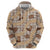 Khaki Palaka Hawaii Cowboy Hoodie Puakenikeni Lei Paniolo Papale Seamless Vibes - Polynesian Pride
