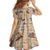 Khaki Palaka Hawaii Cowboy Kid Short Sleeve Dress Puakenikeni Lei Paniolo Papale Seamless Vibes - Polynesian Pride