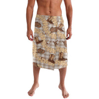 Khaki Palaka Hawaii Cowboy Lavalava Puakenikeni Lei Paniolo Papale Seamless Vibes - Polynesian Pride