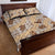 Khaki Palaka Hawaii Cowboy Quilt Bed Set Puakenikeni Lei Paniolo Papale Seamless Vibes - Polynesian Pride