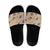 Khaki Palaka Hawaii Cowboy Slide Sandals Puakenikeni Lei Paniolo Papale Seamless Vibes - Polynesian Pride