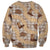 Khaki Palaka Hawaii Cowboy Sweatshirt Puakenikeni Lei Paniolo Papale Seamless Vibes - Polynesian Pride