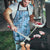 Cyan Palaka Hawaii Cowboy Apron Puakenikeni Lei Paniolo Papale Seamless Vibes - Polynesian Pride