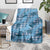 Cyan Palaka Hawaii Cowboy Blanket Puakenikeni Lei Paniolo Papale Seamless Vibes - Polynesian Pride