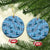 Cyan Palaka Hawaii Cowboy Ceramic Ornament Puakenikeni Lei Paniolo Papale Seamless Vibes - Polynesian Pride