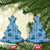 Cyan Palaka Hawaii Cowboy Ceramic Ornament Puakenikeni Lei Paniolo Papale Seamless Vibes - Polynesian Pride