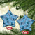 Cyan Palaka Hawaii Cowboy Ceramic Ornament Puakenikeni Lei Paniolo Papale Seamless Vibes - Polynesian Pride