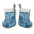 Cyan Palaka Hawaii Cowboy Christmas Stocking Puakenikeni Lei Paniolo Papale Seamless Vibes - Polynesian Pride