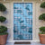 Cyan Palaka Hawaii Cowboy Door Cover Puakenikeni Lei Paniolo Papale Seamless Vibes - Polynesian Pride