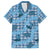 Cyan Palaka Hawaii Cowboy Family Matching Off The Shoulder Long Sleeve Dress and Hawaiian Shirt Puakenikeni Lei Paniolo Papale Seamless Vibes - Polynesian Pride