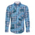 Cyan Palaka Hawaii Cowboy Family Matching Off The Shoulder Long Sleeve Dress and Hawaiian Shirt Puakenikeni Lei Paniolo Papale Seamless Vibes - Polynesian Pride