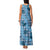 Cyan Palaka Hawaii Cowboy Family Matching Tank Maxi Dress and Hawaiian Shirt Puakenikeni Lei Paniolo Papale Seamless Vibes - Polynesian Pride