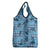 Cyan Palaka Hawaii Cowboy Grocery Bag Puakenikeni Lei Paniolo Papale Seamless Vibes - Polynesian Pride