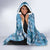 Cyan Palaka Hawaii Cowboy Hooded Blanket Puakenikeni Lei Paniolo Papale Seamless Vibes - Polynesian Pride
